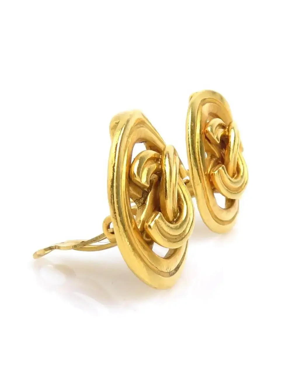Auth Chanel Vintage Cc Logo Clip On #302681C28B